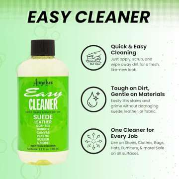 Angelus Easy Cleaner, Premium Shoe Cleaner, Safe for Sneakers, Leather, Suede, Canvas, and More – ...