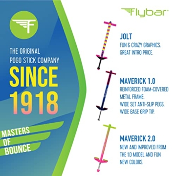 Flybar Maverick Pogo Stick for Kids 5+ | Safe, Durable Fun