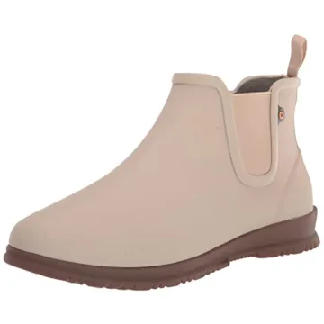 Bogs Women's Sweetpea Ankle Waterproof Rain Boot, Stylish Sandstone, Size 11