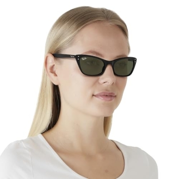 Ray-Ban Women’s Cat Eye Sunglasses in Black/Green