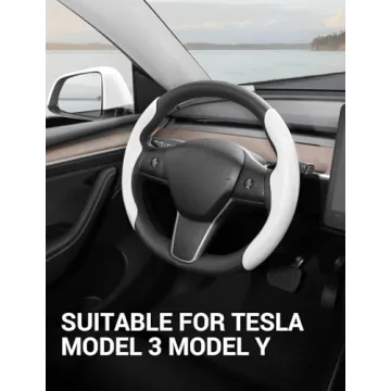 BASENOR Tesla Model 3/Y Steering Wheel Cover Carbon Fiber