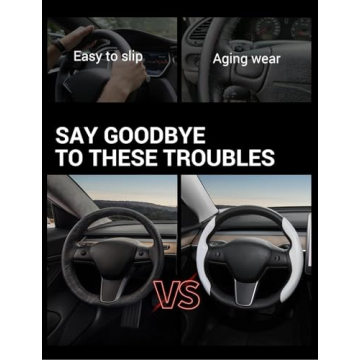 BASENOR Tesla Model 3/Y Steering Wheel Cover Carbon Fiber