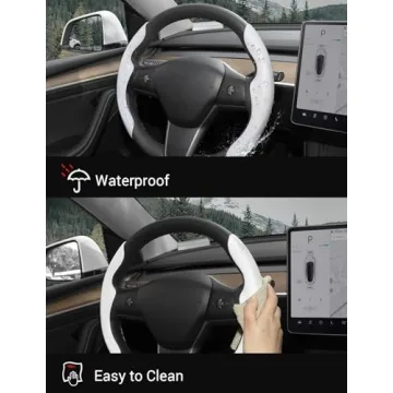 BASENOR Tesla Model 3/Y Steering Wheel Cover Carbon Fiber