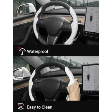 BASENOR Tesla Model 3/Y Steering Wheel Cover Carbon Fiber