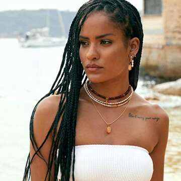 PEARLADA Tiger Eye Healing Crystal Necklace for Women