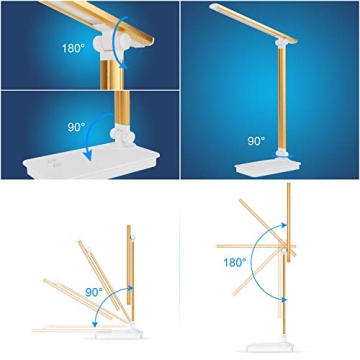 Dimmable LED Desk Lamp with USB Charging – Eye Caring & Stylish