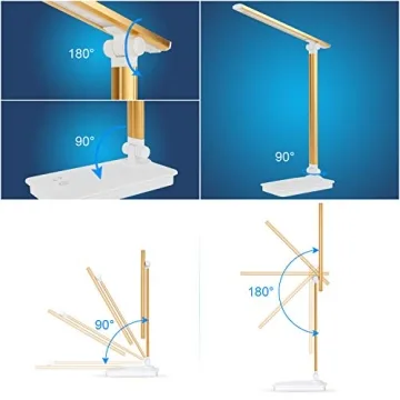 Dimmable LED Desk Lamp with USB Charging – Eye Caring & Stylish
