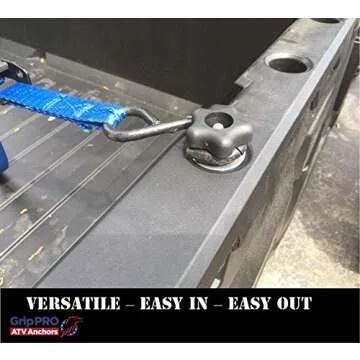GripPRO ATV Anchors to fit Polaris Ranger Lock & Ride Knob Tie Down Anchor Kit - Set of 4