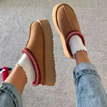 KIFIWUI Cozy Fur-Lined Mini Boots for Women