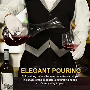 YOXSUNY Snail Shape Wine Decanter - Hand Blown Crystal Glass Gift