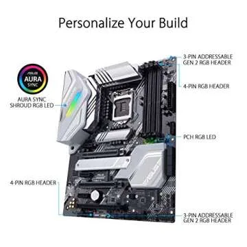 ASUS Prime Z490-A LGA 1200 (Intel® 10th Gen) ATX Motherboard (14 DrMOS Power Stages,Dual M.2, Intel® 2.5 Gb Ethernet, USB 3.2 Front Panel Type-C, Thunderbolt™ 3 Support, Aura Sync RGB)