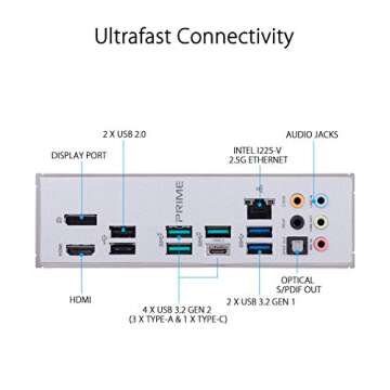 ASUS Prime Z490-A LGA 1200 (Intel® 10th Gen) ATX Motherboard (14 DrMOS Power Stages,Dual M.2, Intel® 2.5 Gb Ethernet, USB 3.2 Front Panel Type-C, Thunderbolt™ 3 Support, Aura Sync RGB)