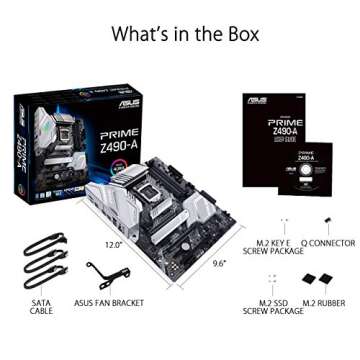 ASUS Prime Z490-A LGA 1200 (Intel® 10th Gen) ATX Motherboard (14 DrMOS Power Stages,Dual M.2, Intel® 2.5 Gb Ethernet, USB 3.2 Front Panel Type-C, Thunderbolt™ 3 Support, Aura Sync RGB)