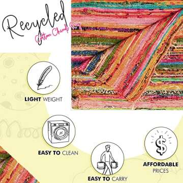 Eco-Friendly 100% Recycled Cotton Chindi Rug - Eleet