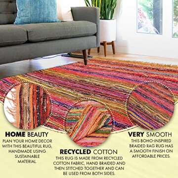 Eco-Friendly 100% Recycled Cotton Chindi Rug - Eleet