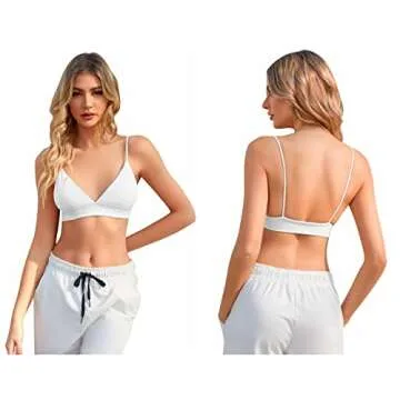 INIBUD Women’s Triangle Padded Wire Free Bralette 3 Pack