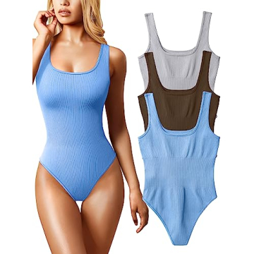 OQQ Women's Ribbed Bodysuits Stylish Comfort 2025