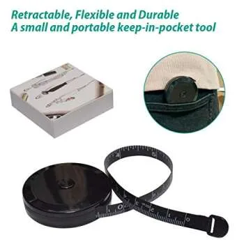Portable Tape Measure for Body & Fabric Measuring Tool
