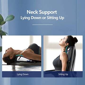 RESTCLOUD Neck Stretcher for Neck Pain Relief, Upper Back and Shoulder Relaxer for Muscle Relax and Spine Alignment, Cervical Traction Device Adjustable 4 Level Pink