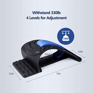 RESTCLOUD Neck Stretcher for Neck Pain Relief, Upper Back and Shoulder Relaxer for Muscle Relax and Spine Alignment, Cervical Traction Device Adjustable 4 Level Pink