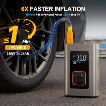 CKWUE Tire Inflator for Fast Tire Inflation and Power