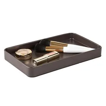 mDesign Metal Guest Hand Towel Organizer for Stylish Bathrooms