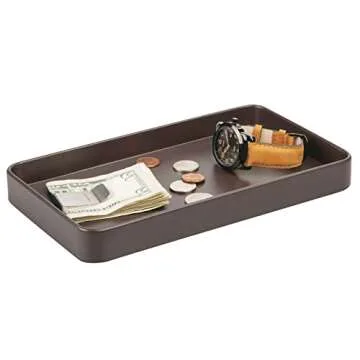 mDesign Metal Guest Hand Towel Organizer for Stylish Bathrooms