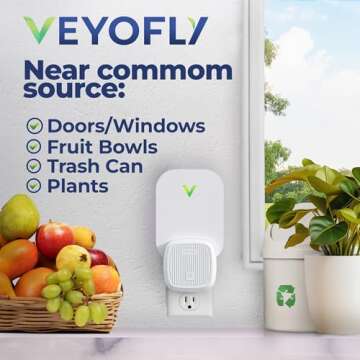 VEYOFLY Indoor Fly Catcher - Stylish Bug Trap & Night Light
