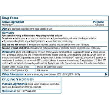 Nozin Nasal Sanitizer Antiseptic Popswab Ampules - Travel Healthy