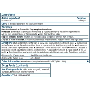 Nozin Nasal Sanitizer Antiseptic Popswab Ampules - Travel Healthy