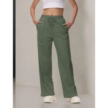 Trendy GUOLEZEEV Women's Wide Leg Sweatpants - Comfortable & Stylish