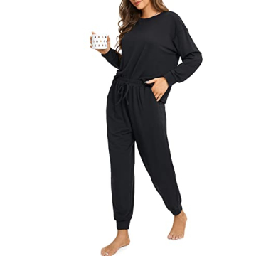DOBREVA Cozy Women's Pajama Set Soft Loungewear Pajamas