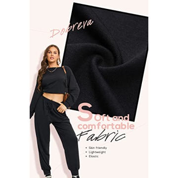 DOBREVA Cozy Women's Pajama Set Soft Loungewear Pajamas