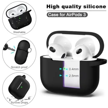 R-fun AirPods 3 Case Cover with Carabiner - Stylish Protection