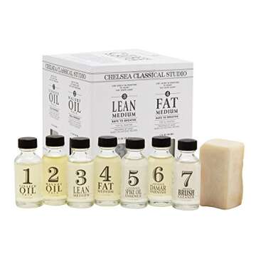 Chelsea Classical Studio Complete Oil Painting Mediums Sampler Set - Sampler Set of Brush Cleaners, ...