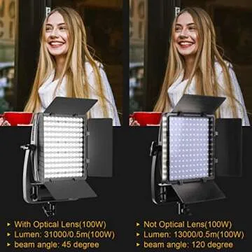 GVM 100W LED Video Light with APP Control and Stands
