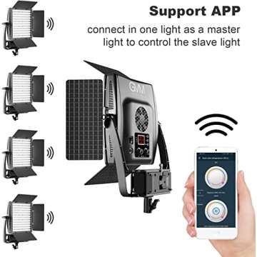 GVM 100W LED Video Light with APP Control and Stands