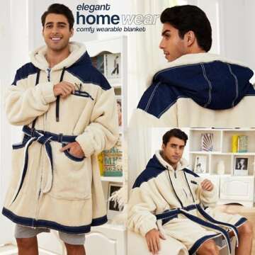 KOOETTS Cozy Wearable Blanket Hoodie for All Ages