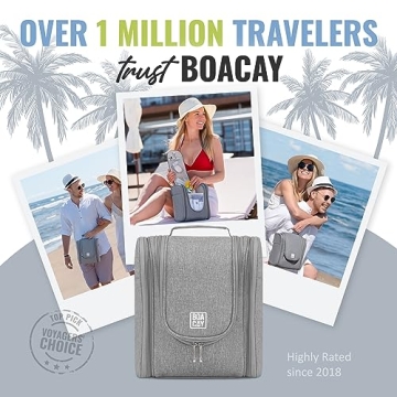 BOACAY Stylish Hanging Toiletry Bag for Travel Essentials