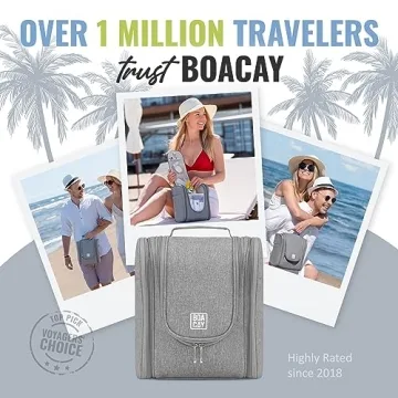BOACAY Stylish Hanging Toiletry Bag for Travel Essentials