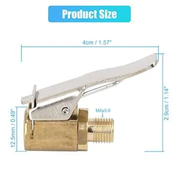 X AUTOHAUX 2pcs Tire Chuck with Clip Adapter Air Chuck Tire Inflator Compressor Pump Connect Accessories for Vehicle