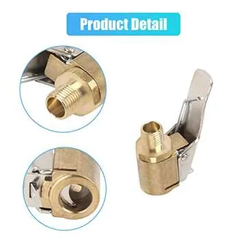 X AUTOHAUX 2pcs Tire Chuck with Clip Adapter Air Chuck Tire Inflator Compressor Pump Connect Accessories for Vehicle