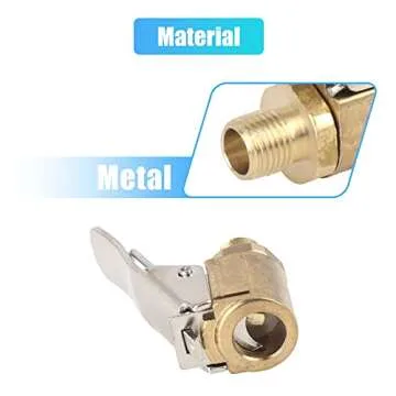 X AUTOHAUX 2pcs Tire Chuck with Clip Adapter Air Chuck Tire Inflator Compressor Pump Connect Accessories for Vehicle