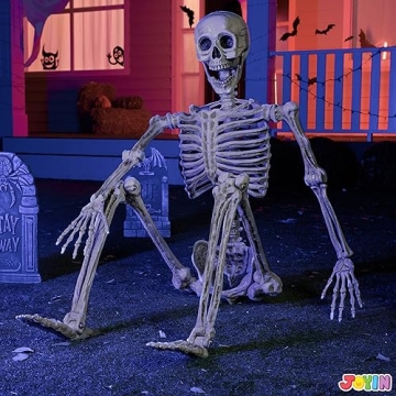 JOYIN 5.6 FT Halloween Life Size Skeleton with Movable Joints