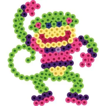 Perler 22645 Fuse Bead Pegboards 7-Pack-Boy/Girl/Bear/Monkey/Butterfly/2 Flowers