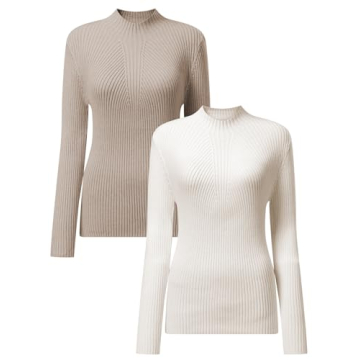 EVALESS Women's Fall 2024 Soft Stretchy Sweaters 2 Pack