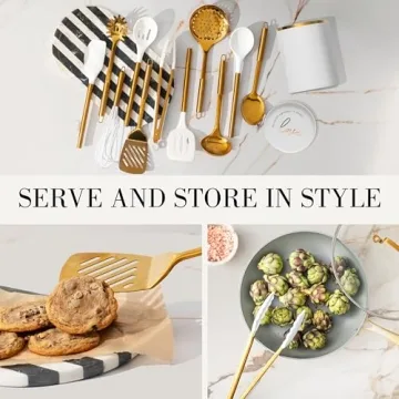 Styled Settings White and Gold Cooking Utensils Set - 13-Piece