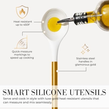 Styled Settings White and Gold Cooking Utensils Set - 13-Piece