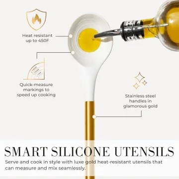 Styled Settings White and Gold Cooking Utensils Set - 13-Piece