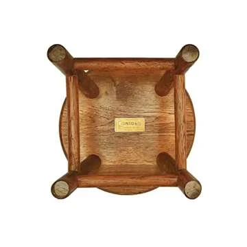 CONSDAN Kids Stool, Milking Stool, USA Grown Oak, Plant Stand, Handcrafted Solid Wood Stool, 9" Low Stool, Round Step Stool, Wooden Stool for Kids, Small Short Stool, Shoe Changing Stool(Chocolate)